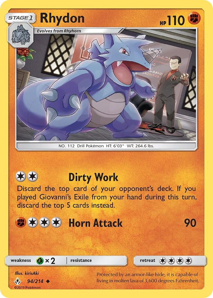 Carte Pokémon Rhinoféros — Alliance Infaillible
