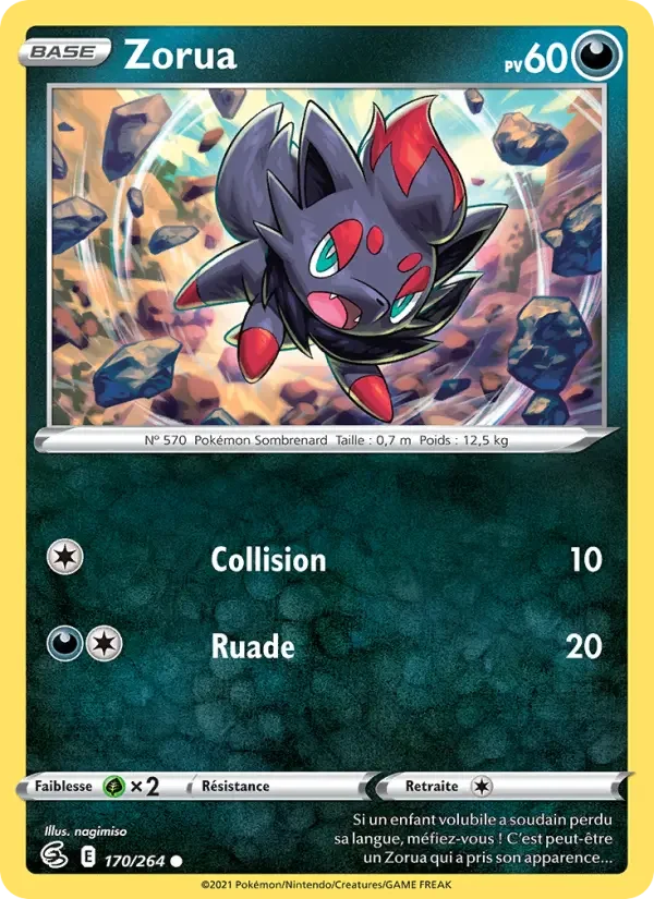 Carte Pokémon Zorua — Poing de Fusion