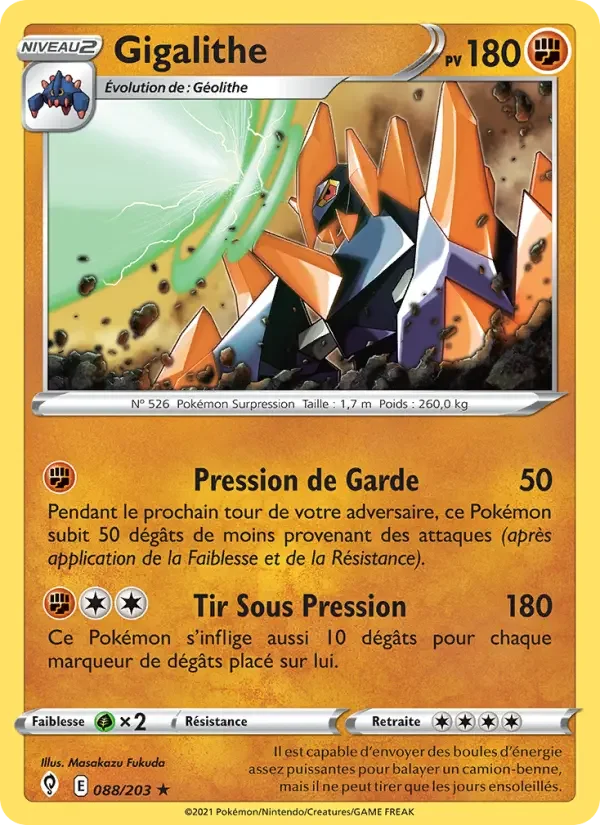 Carte Pokémon Gigalithe — Évolution Céleste