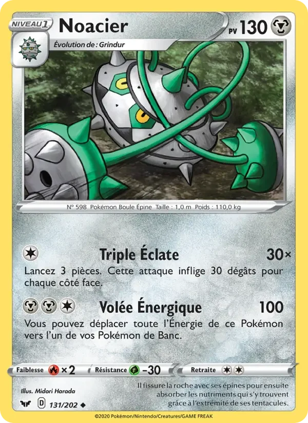Carte Pokémon Noacier — Épée et Bouclier