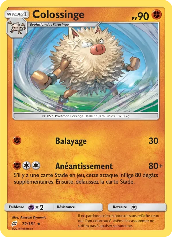 Carte Pokémon Colossinge — Duo de Choc