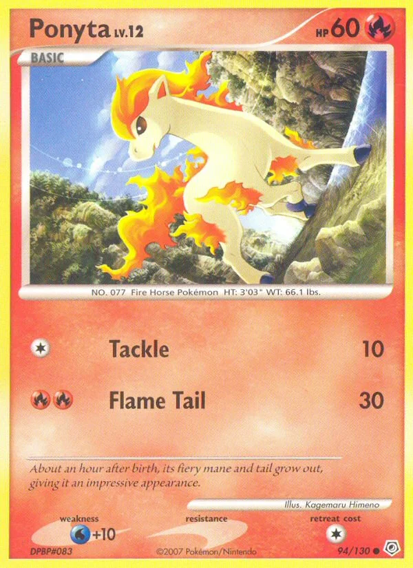 Carte Pokémon Ponyta — Diamant & Perle