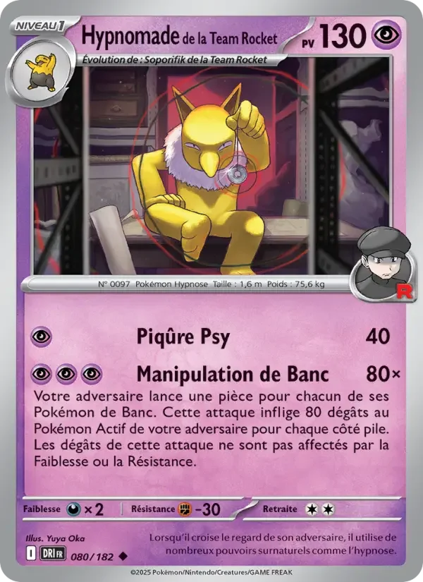 Carte Pokémon Hypnomade de la Team Rocket — Rivalités Destinées