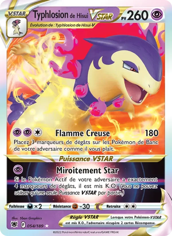 Carte Pokémon Typhlosion de Hisui VSTAR — Astres Radieux