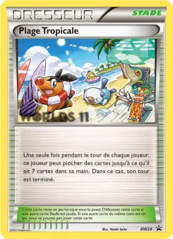 Carte Pokémon Plage Tropicale — Promos Noir et Blanc