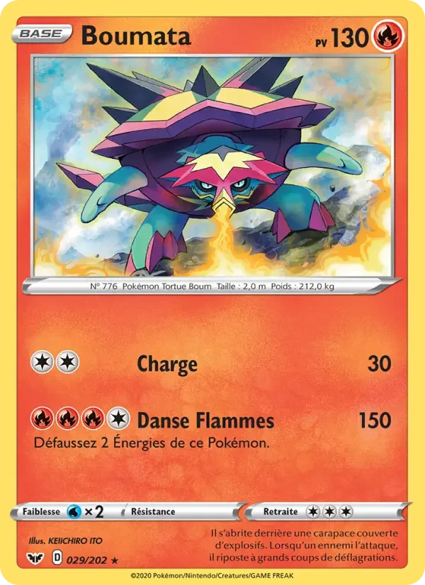 Carte Pokémon Boumata — Épée et Bouclier