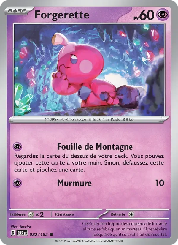 Carte Pokémon Forgerette — Faille Paradoxe