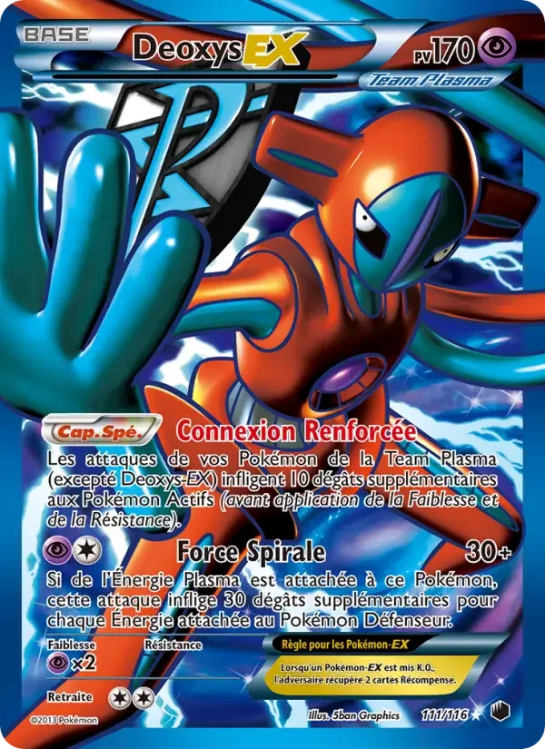 Carte Pokémon Deoxys-EX — Glaciation Plasma
