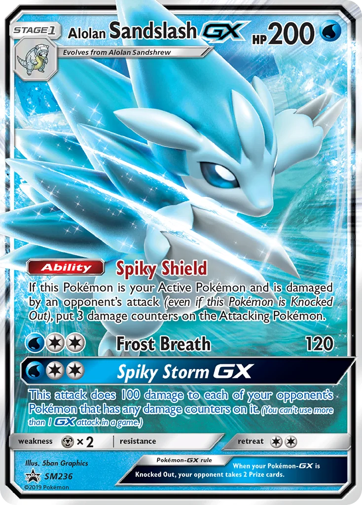 Carte Pokémon Sablaireau d’Alola GX — Promos Soleil et Lune