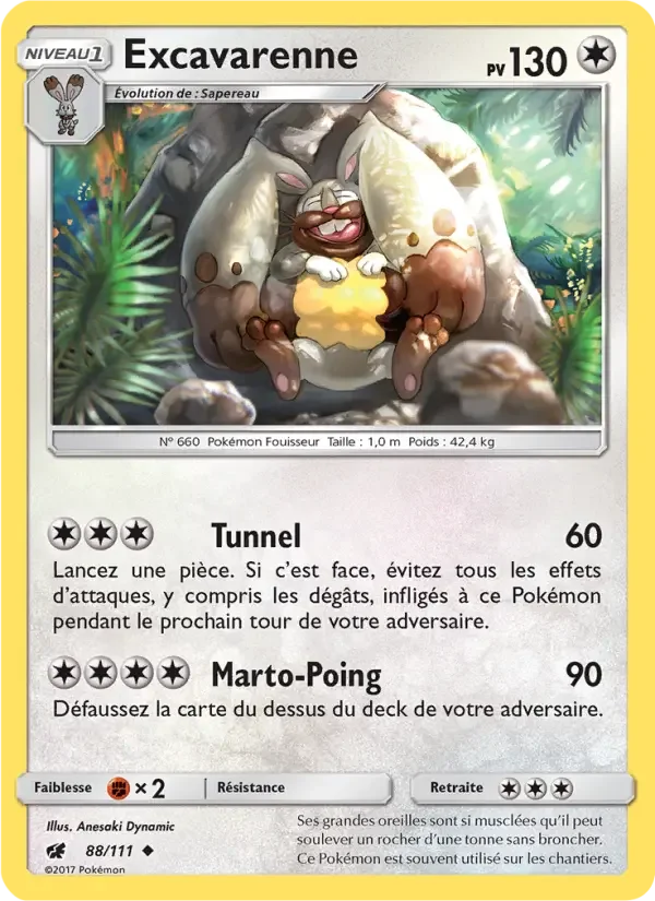 Carte Pokémon Excavarenne — Invasion Carmin