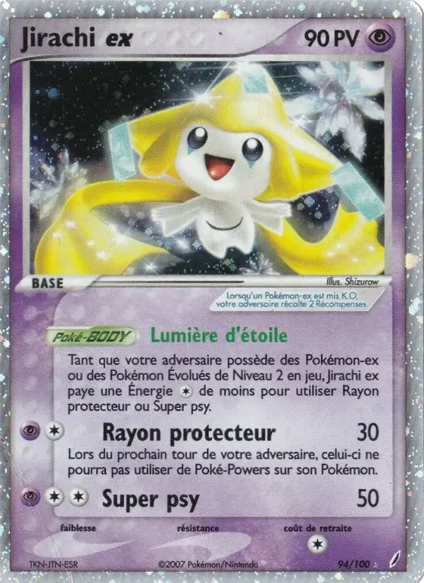 Carte Pokémon Jirachi ex — Gardiens de Cristal