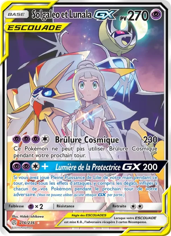 Carte Pokémon Solgaleo et Lunala GX — Éclipse Cosmique