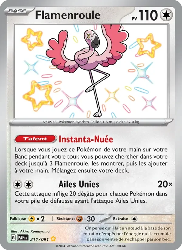 Carte Pokémon Flamenroule — Destinées de Paldea