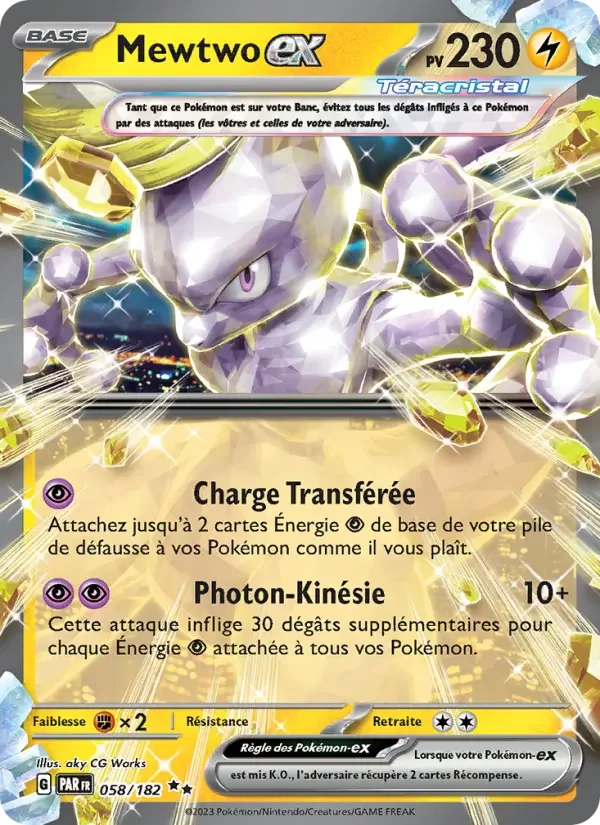 Carte Pokémon Mewtwo-ex — Faille Paradoxe