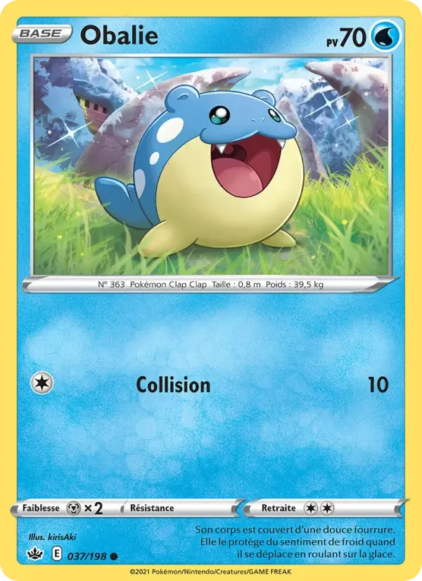 Carte Pokémon Obalie — Règne de Glace