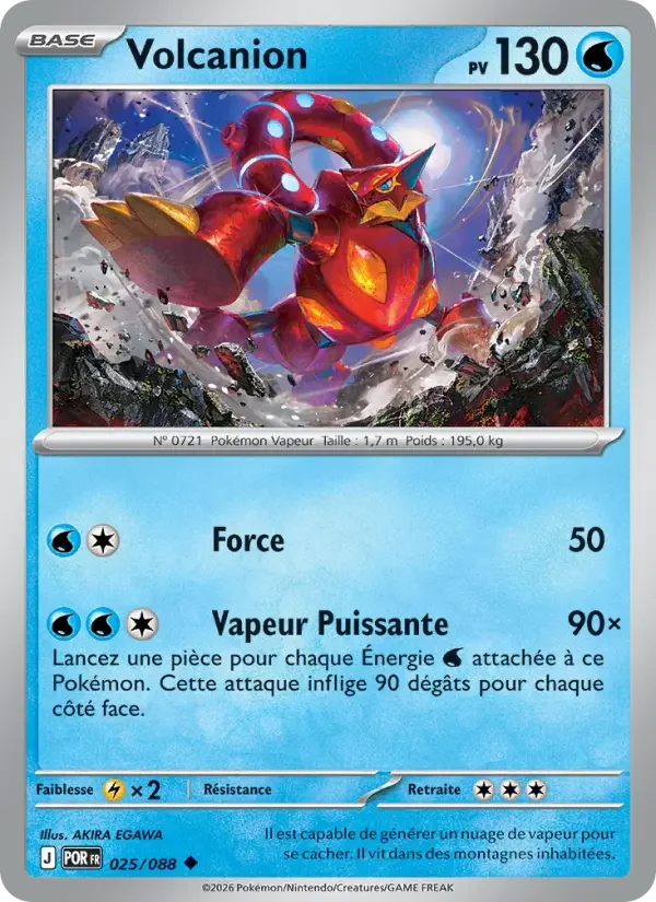 Carte Pokémon Volcanion — Équilibre Parfait