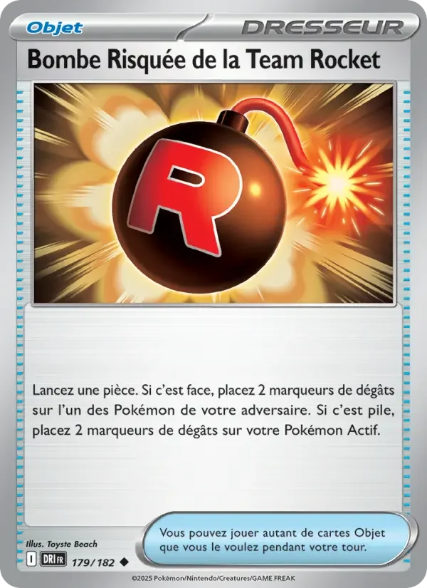 Carte Pokémon Bombe Risquée de la Team Rocket — Rivalités Destinées
