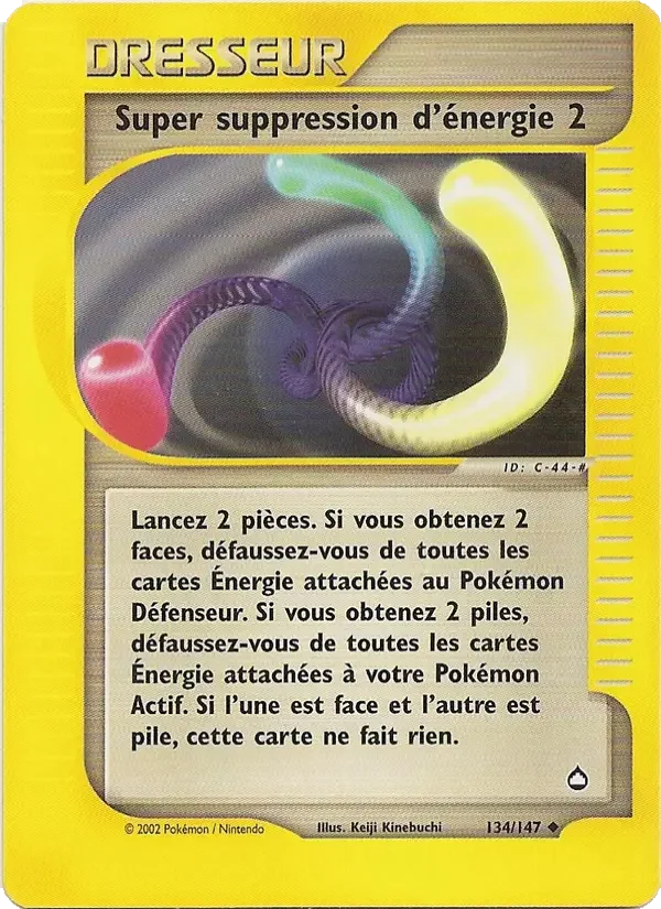 Carte Pokémon Super suppression d'énergie 2 — Aquapolis