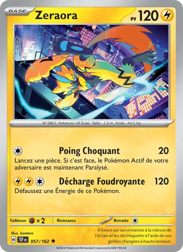 Carte Pokémon Zeraora — Forces Temporelles