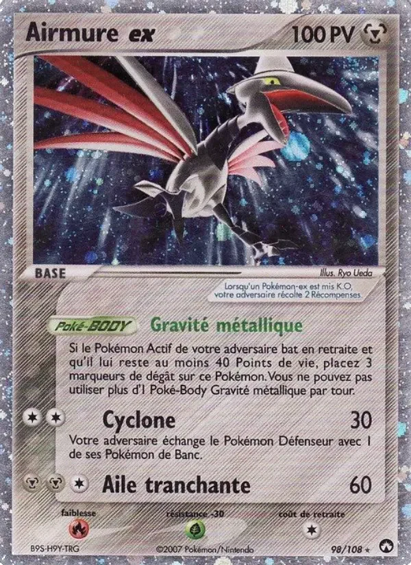 Carte Pokémon Airmure ex — Gardiens du Pouvoir