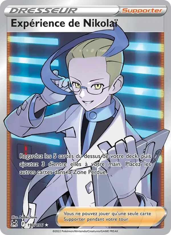 Carte Pokémon Expérience de Nikolaï — Origine Perdue