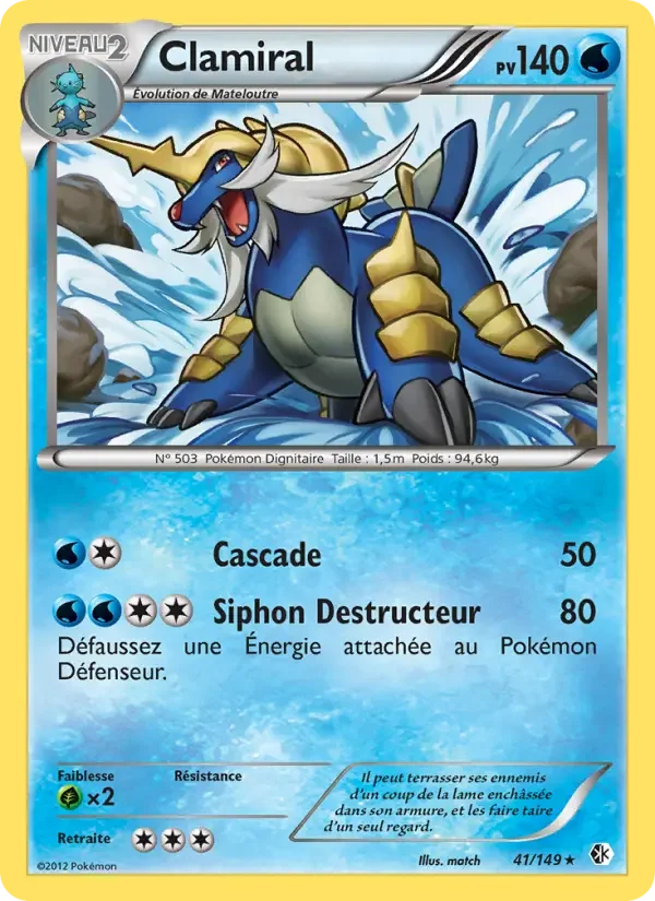 Carte Pokémon Clamiral — Frontières Franchies