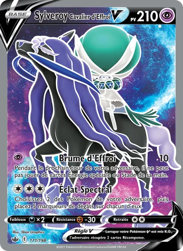 Carte Pokémon Sylveroy Cavalier d'Effroi V — Règne de Glace