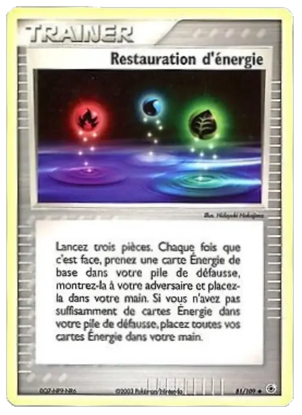Carte Pokémon Restauration d'énergie — Rubis & Saphir