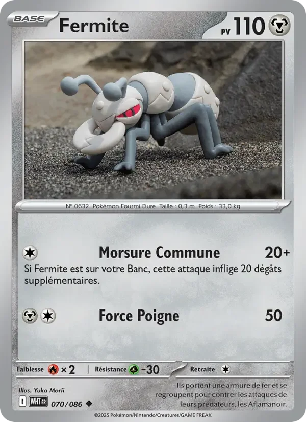 Carte Pokémon Fermite — Flamme Blanche