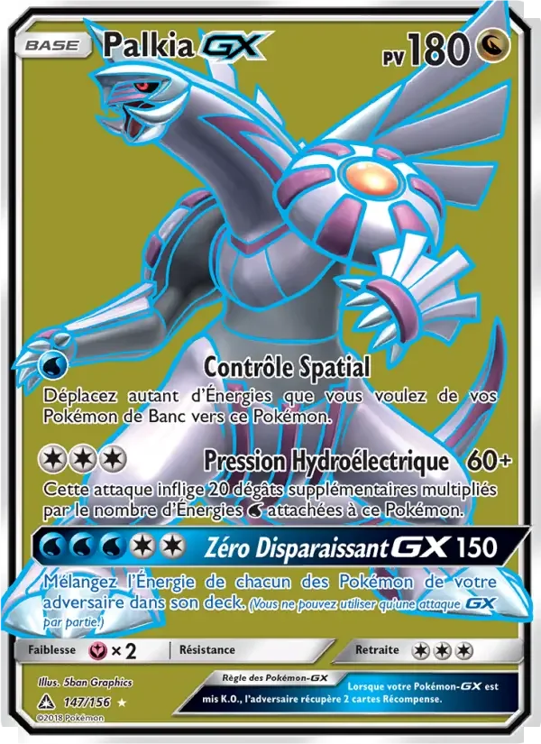 Carte Pokémon Palkia GX — Ultra-Prisme