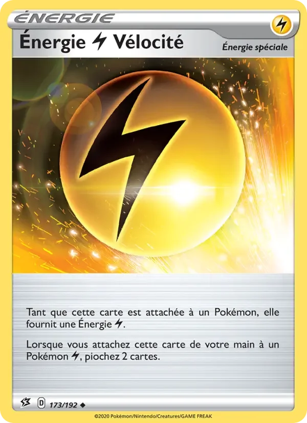 Carte Pokémon Énergie Lightning Vélocité — Clash des Rebelles
