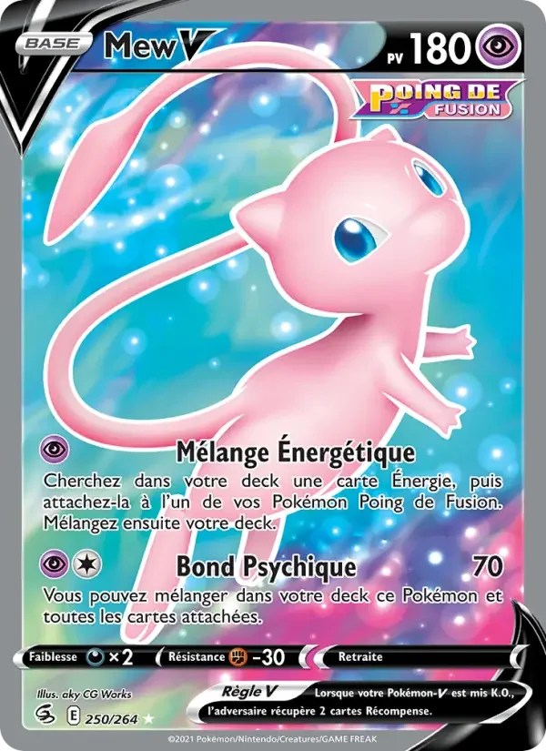 Carte Pokémon Mew V — Poing de Fusion
