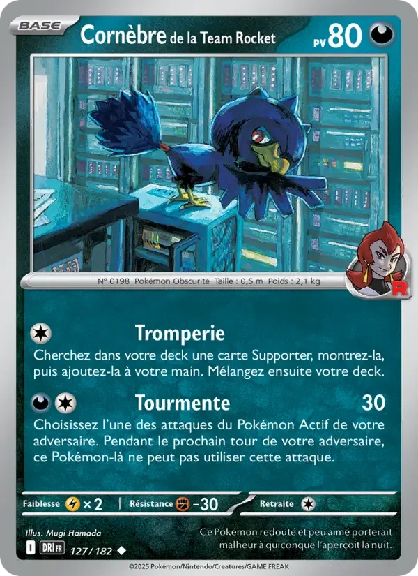 Carte Pokémon Cornèbre de la Team Rocket — Rivalités Destinées