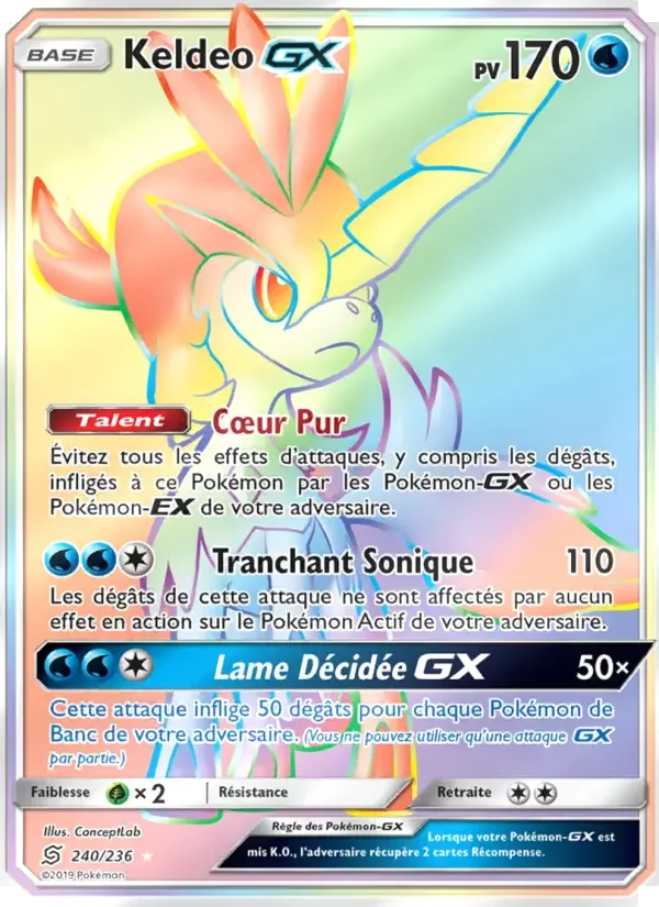 Carte Pokémon Keldeo GX — Harmonie des Esprits