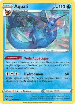 Carte Pokémon Aquali — Promos Épée et Bouclier