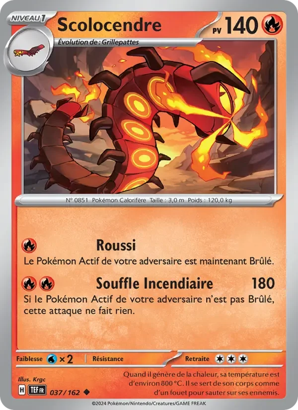 Carte Pokémon Scolocendre — Forces Temporelles