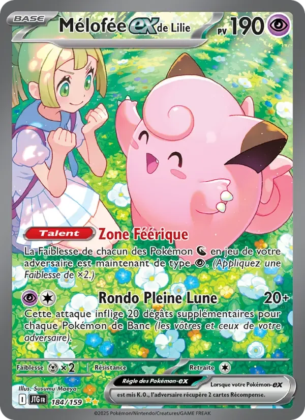Carte Pokémon Mélofée-ex de Lilie — Aventures Ensemble