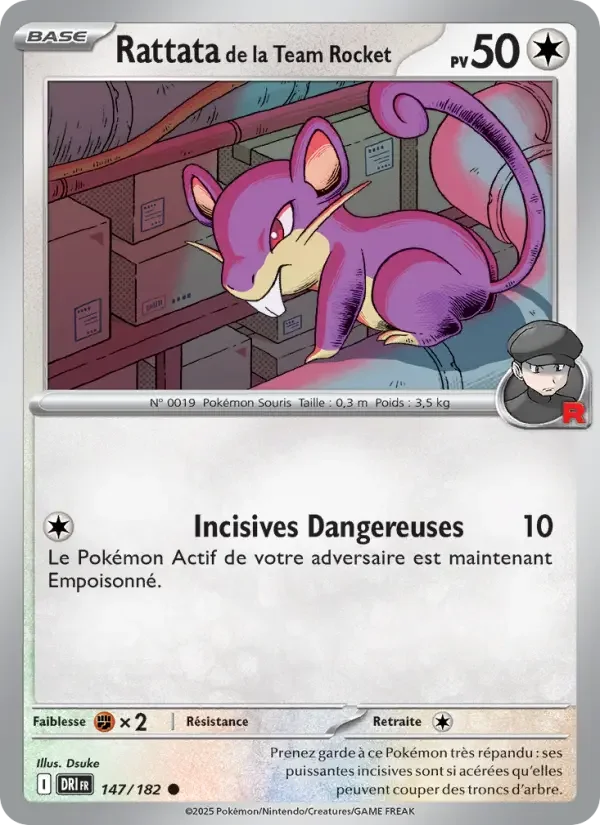 Carte Pokémon Rattata de la Team Rocket — Rivalités Destinées