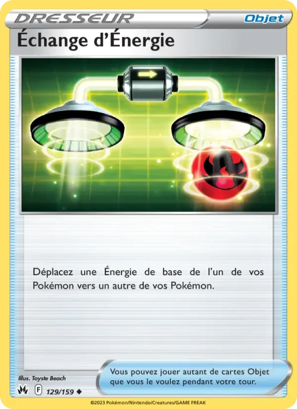 Carte Pokémon Échange d'Énergie — Zénith Suprême