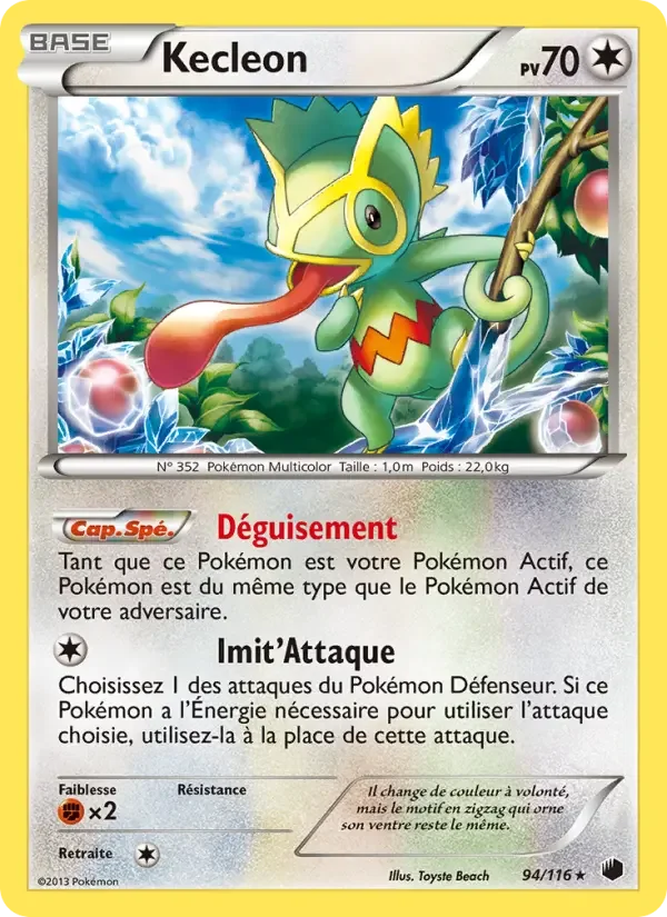 Carte Pokémon Kecleon — Glaciation Plasma