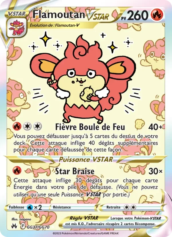 Carte Pokémon Flamoutan VSTAR — Zénith Suprême