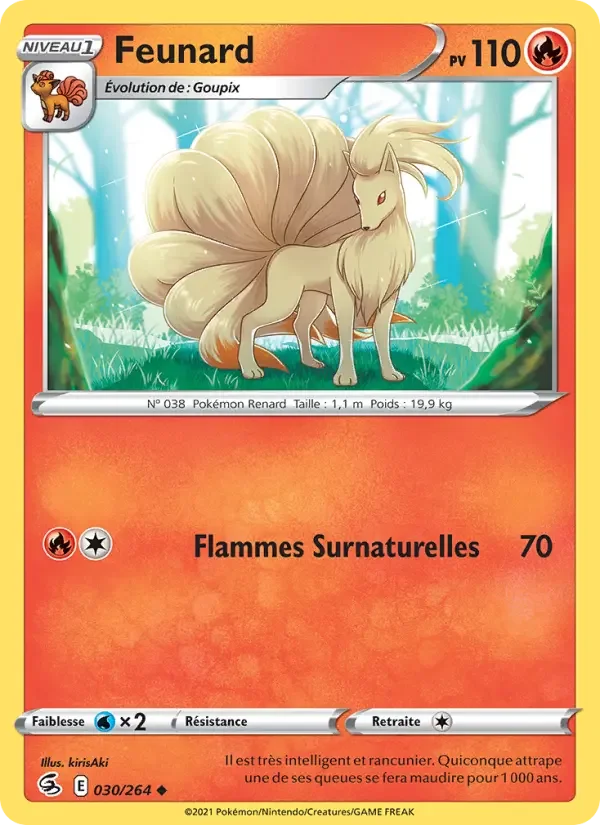 Carte Pokémon Feunard — Poing de Fusion