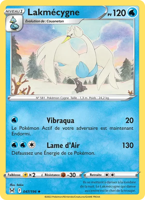 Carte Pokémon Lakmécygne — Origine Perdue