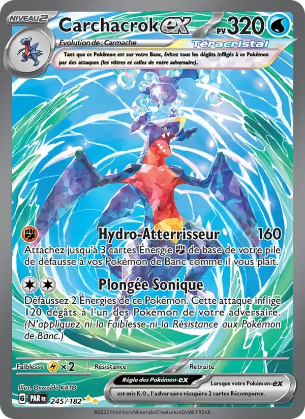 Carte Pokémon Carchacrok-ex — Faille Paradoxe