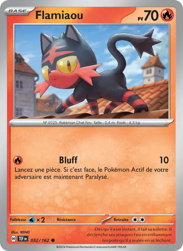 Carte Pokémon Flamiaou — Forces Temporelles