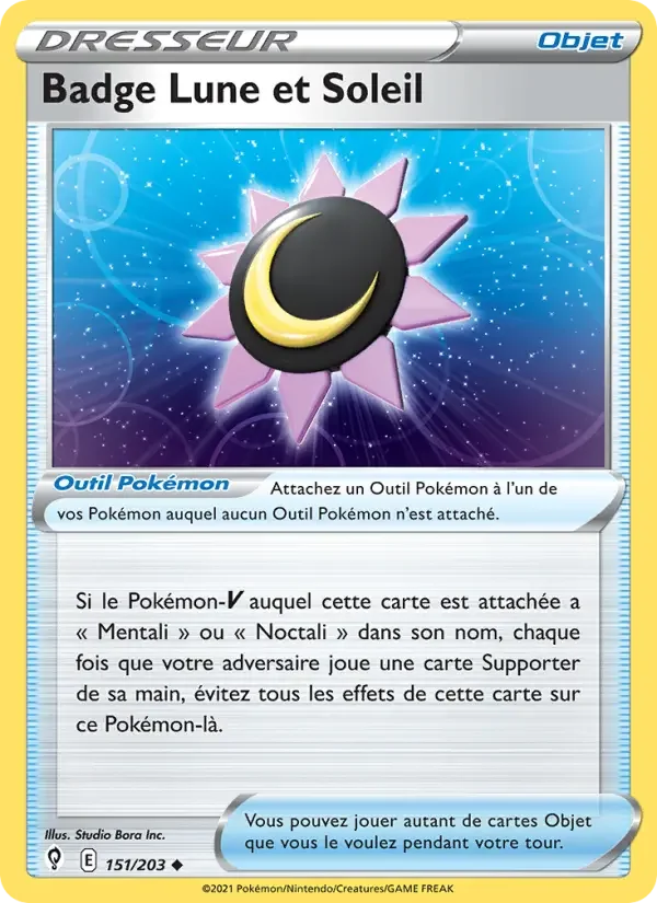 Carte Badge Lune et Soleil