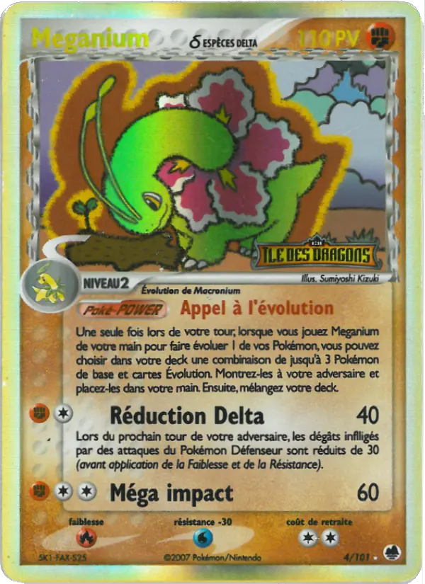Carte Meganium δ