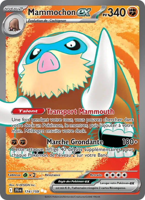 Carte Pokémon Mammochon-ex — Aventures Ensemble