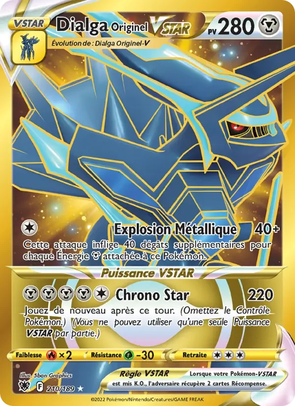 Carte Pokémon Dialga Originel VSTAR — Astres Radieux