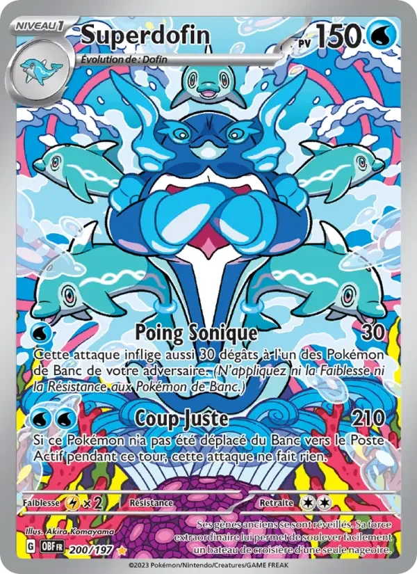 Carte Pokémon Superdofin — Flammes Obsidiennes